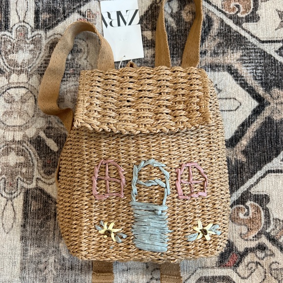 NWT Zara Rattan House Backpack - Picture 5 of 7